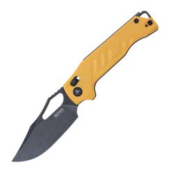 Black Stonewashed D2 blade / Yellow G10 handle 238X-GY