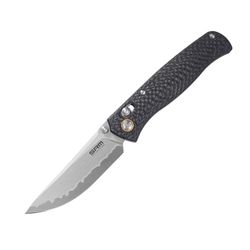 Medal – Carbon-fiber Handle / Bead Blast Finished Laminated 140cr Steel Blade Medal 255L-CB2