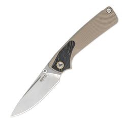 Dome – Dark Desert G10 Handle | Stonewash Finished 14C28N Blade Dome 106M-GW