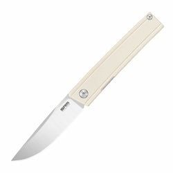 White G10 Handle / Stonewash & Scandi Grind Finished 10Cr Blade Gent 401LC-GT