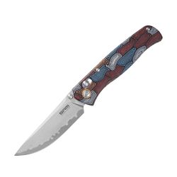 Medal – Damascus Pattern G10 Handle / Bead Blast Finished Laminated 140Cr Steel Blade Medal 255L-GQ2