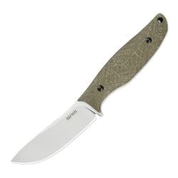 Fossa – Linen Green Rough Weave Linen Micarta Handle | Bead Blast 14C28N Steel Blade Fossa 605T-MP