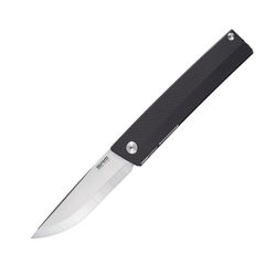 Black G10 Handle / Stonewash & Scandi Grind 10Cr Blade Gent 401L-GB