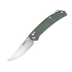 Green Micarta Handle / Brush Finished 14C28N Blade Asika 411L-MG