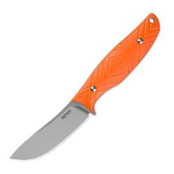 Fossa – Orange G10 Handle | Bead Blast 14C28N Steel Blade Fossa 605T-GJ