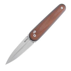 Brown Micarta Handle / Bead blast Finished N690 Blade Twin 251MB-MN