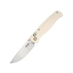 White G10 Handle / Stonewash Finished 10Cr Blade Medal 255L-GT