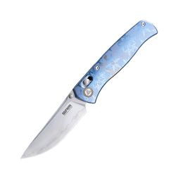 Lasered Ti handle / Laminated 140Cr Steel bead blast finished blade 255L-TU2