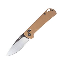 168 – Tan G10 Handle / Partially PVD Black Finished D2 Blade 168L-GW