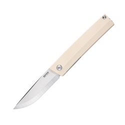 Gent – White G10 Handle / Stonewash & Scandi Grind 10Cr Blade Gent 401L-GT