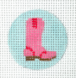 Insert Design – Cowboy Boot – pink on sky