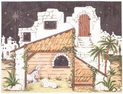 Nativity Canvas Piece – Creche - Nativity Backdrop