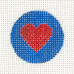 Insert Design – Heart – sparkly red on bright blue
