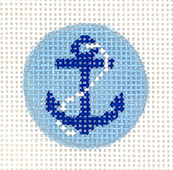 Insert Design – Anchor w/ Rope – blue & white on sky