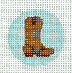 Insert Design – Cowboy Boot – brown on sky
