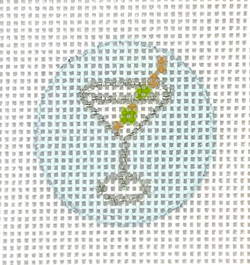 Insert Design – Martini Glass w/ Olives – softest blue