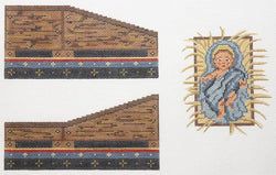 Nativity Canvas Piece – Baby Jesus in the Manger