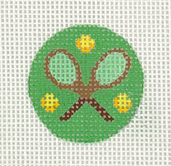 Insert Design – Tennis Rackets & Balls – on green