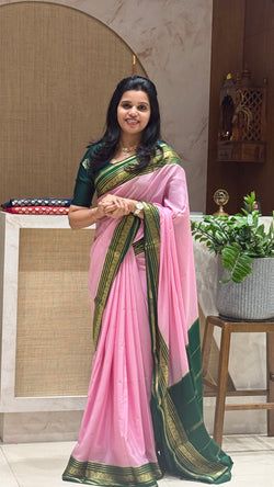 BABYPINK WITH BOTTLEGREEN