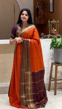 Colours – ORANGE WITH COFFEE BROWN