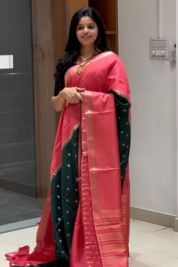 Colours – PINK WITH BOTTLEGREEN