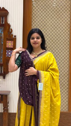 Colours – YELLOW WITH COFFEEBROWN