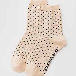 Colour – Micro Cream and Black Polka Dot