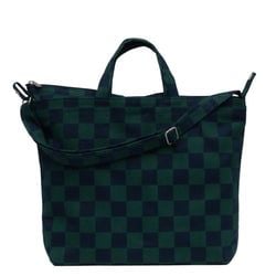 Navy Green Check