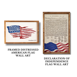 Bundle & Save or Buy Individually From Other Signs In Our Collection – Declaration of Independence & Framed Distressed American Flag