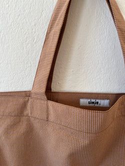 Mini vichy Rose poudré/Brun