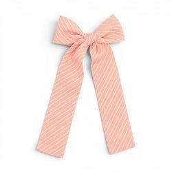 Coral Stripe – Lady Hair Bow
