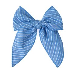 Azure Stripe – Darling Hair Bow
