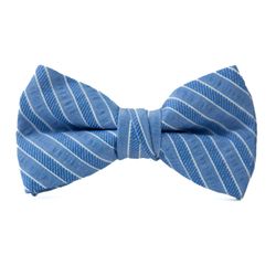 Azure Stripe – Bow Tie for Boys