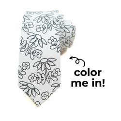 Coloring Ties – Flower Garden