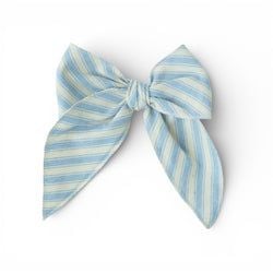 Robin Egg Stripe – Darling Hair Bow