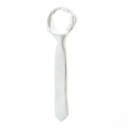 Quilted White – Boys Tie