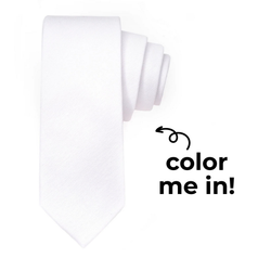 Coloring Ties – White