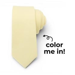 Coloring Ties – Butter Yellow