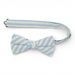 Robin Egg Stripe – Men's Pre-tied Bow Tie