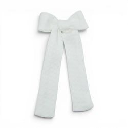 Quilted White – Lady Hair Bow