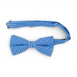 Azure Stripe – Men's Bow Tie