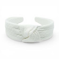 Quilted White – Headband