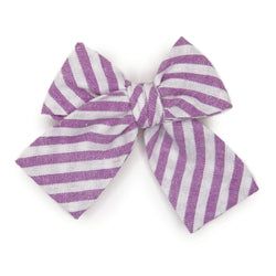 Iris Stripe – Petite Hair Bow