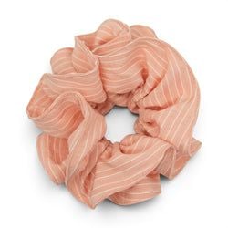 Coral Stripe – Hair Scrunchie