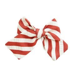 Scarlet Stripe – Petite Hair Bow