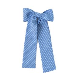 Azure Stripe – Lady Hair Bow