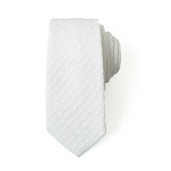 Quilted White – Mens Tie