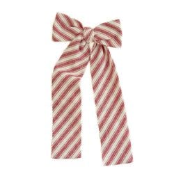 Cardinal Stripe – Lady Hair Bow