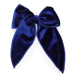 Sapphire Blue Velvet – Darling Hair Bow