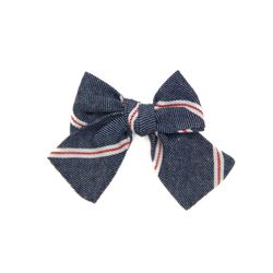 Lincoln Stripe – Petite Hair Bow